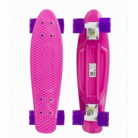 скейтборд maxcity mc plastic board gloss small pink